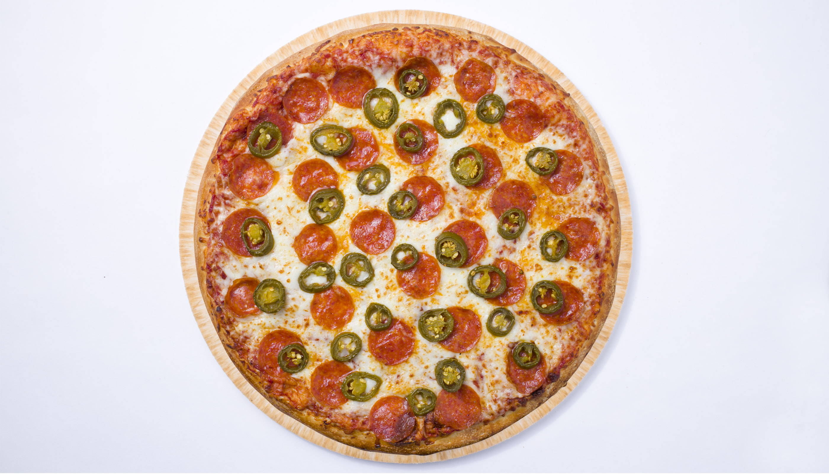 Order Large Pepperoni Jalapeno Pizza food online from John's Incredible Pizza store, Fresno on bringmethat.com
