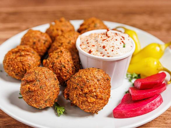 Order Falafel Plate food online from Lusy's Mediterranean Cafe store, Los Angeles on bringmethat.com