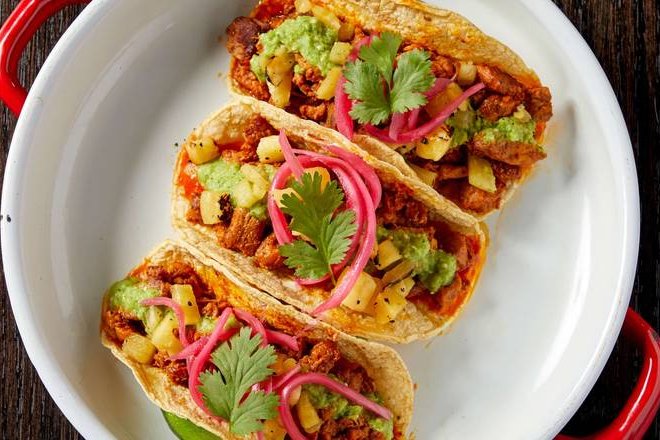 Order Al Pastor Tacos food online from Zocalo store, Atlanta on bringmethat.com