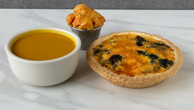 Order Quiche and Soup food online from The Rolling Pin Cafe store, Westwood on bringmethat.com