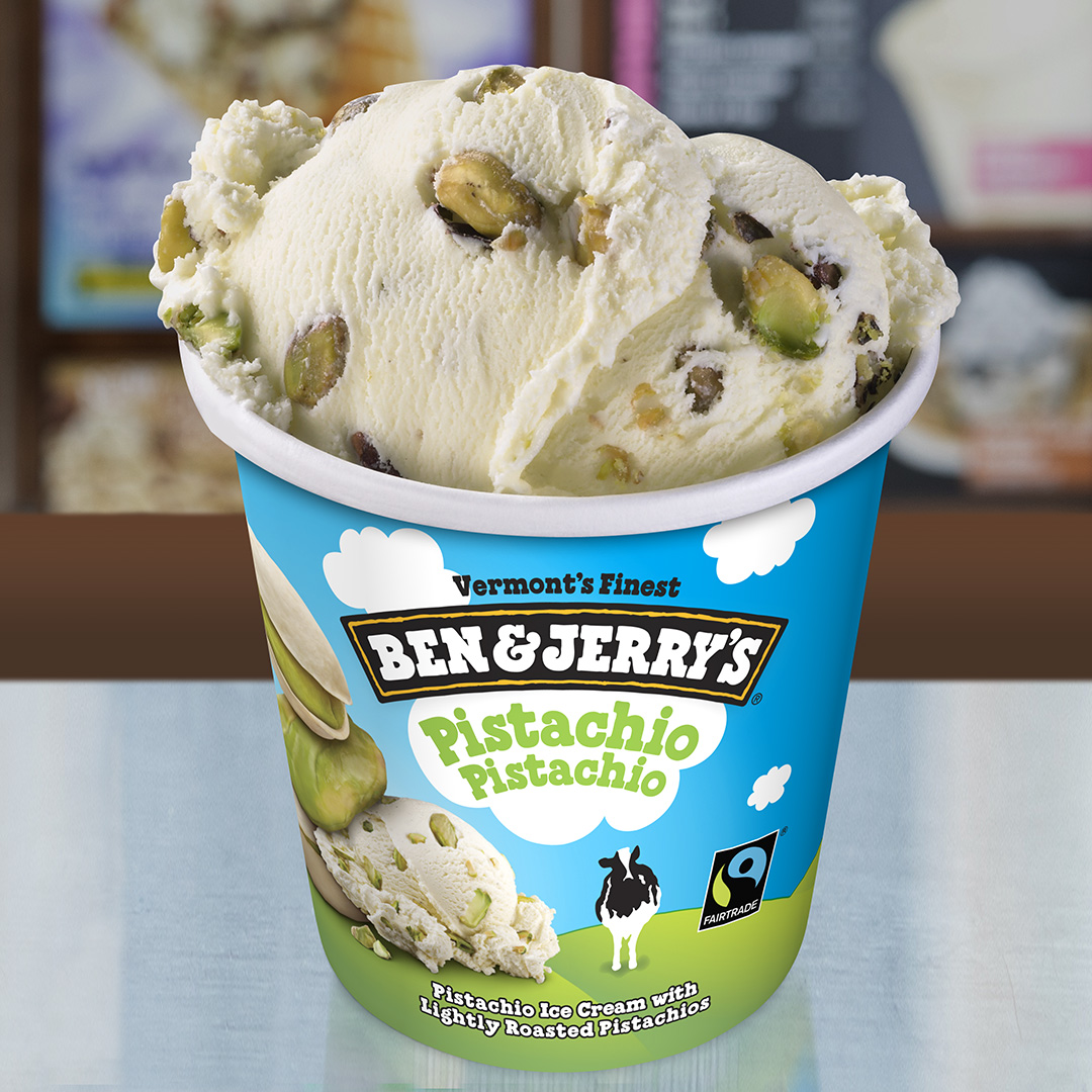 Order Pistachio Pistachio Pre-Packaged Pint food online from Ben & Jerry's store, Manchester on bringmethat.com