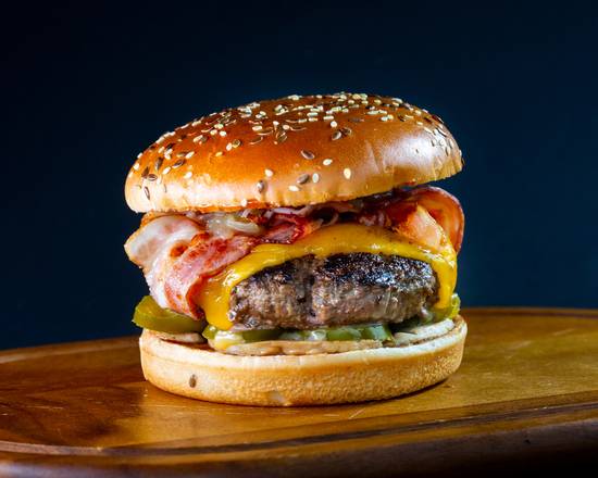 Order Bacon Cheeseburger food online from Finish Line Burgers store, Dallas on bringmethat.com
