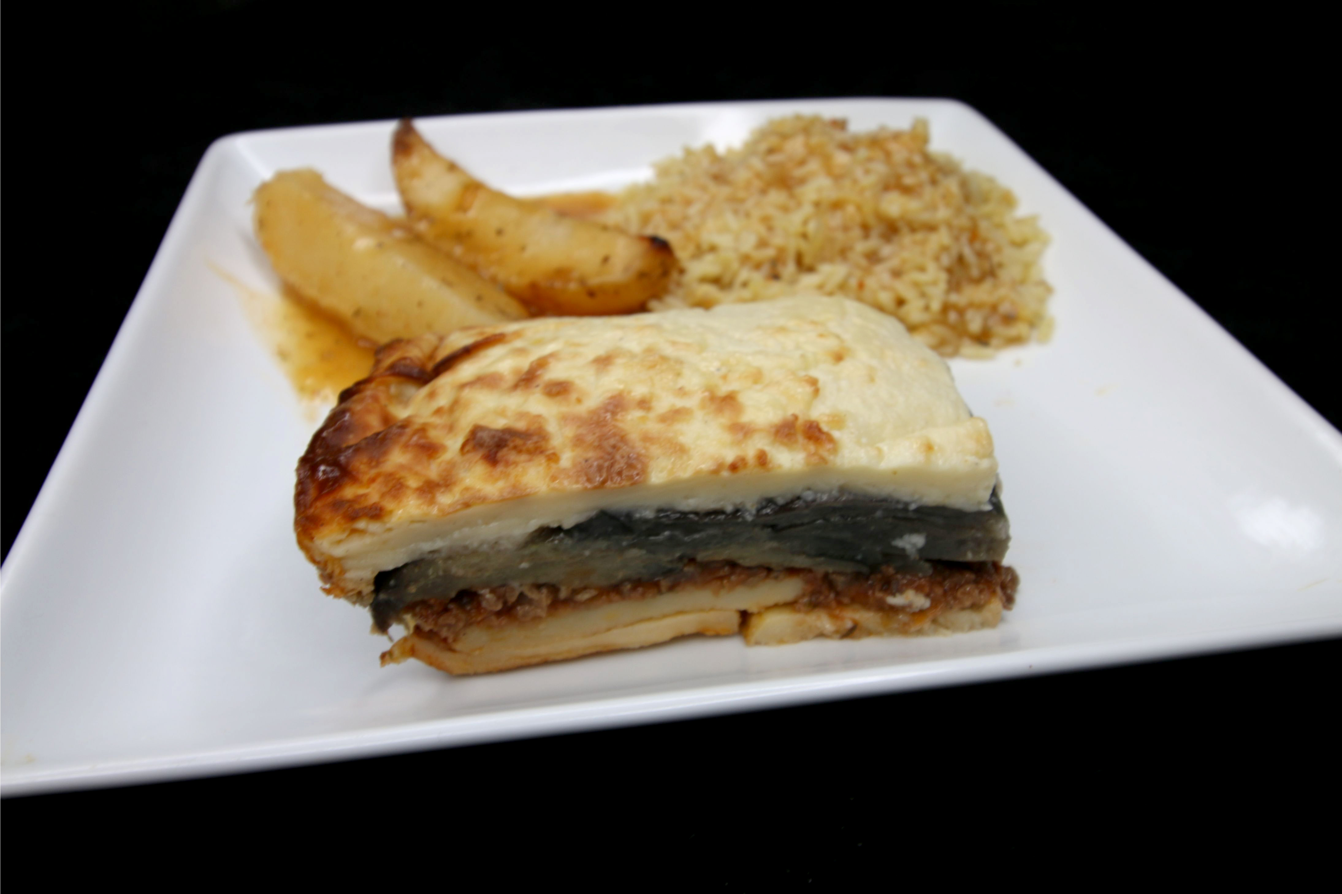 Order Mousaka food online from Ambrosia Greek Eatery store, Bartlett on bringmethat.com