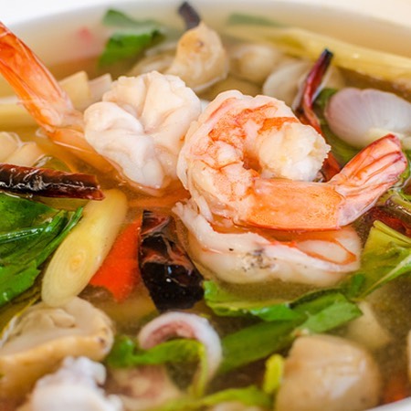 Order 12. Po Tak Soup food online from Sawaddee Thai Restaurant store, Las Vegas on bringmethat.com