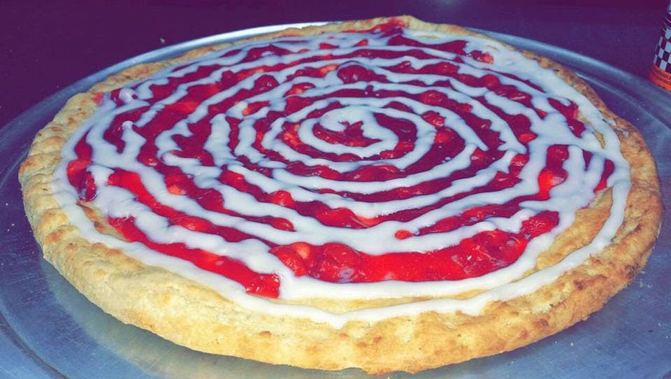 Order Cherry Cheesecake Pizza - Small 10'' food online from Chow Time Pizza store, Marion on bringmethat.com