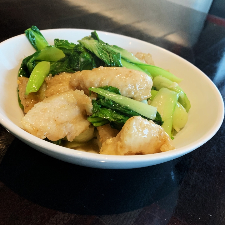 Order Fish w/ Bok Choy (GF) food online from Kung Pao China Bistro store, West Hollywood on bringmethat.com