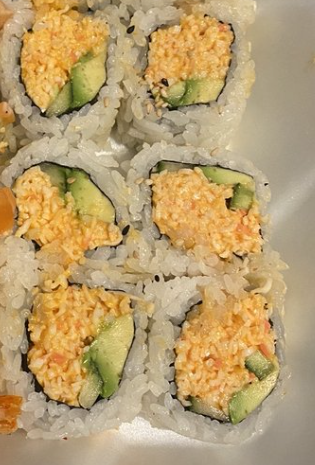 Order 52. Mexican Roll (spicy cali roll)(8pcs) food online from Soyokaze Sushi store, Garden Grove on bringmethat.com