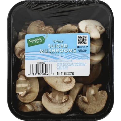 Order Signature Farms · White Sliced Mushrooms (8 oz) food online from Albertsons store, Belgrade on bringmethat.com