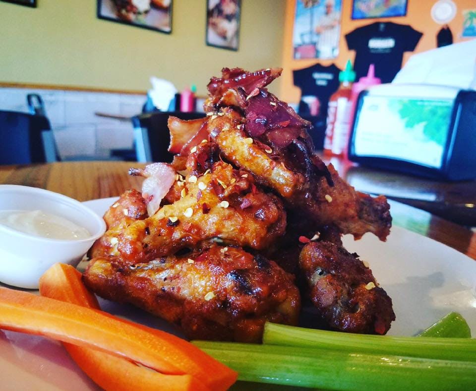 Order Maple Bacon Wings - Half Dozen food online from Paradise Valley Pizza store, Phoenix on bringmethat.com