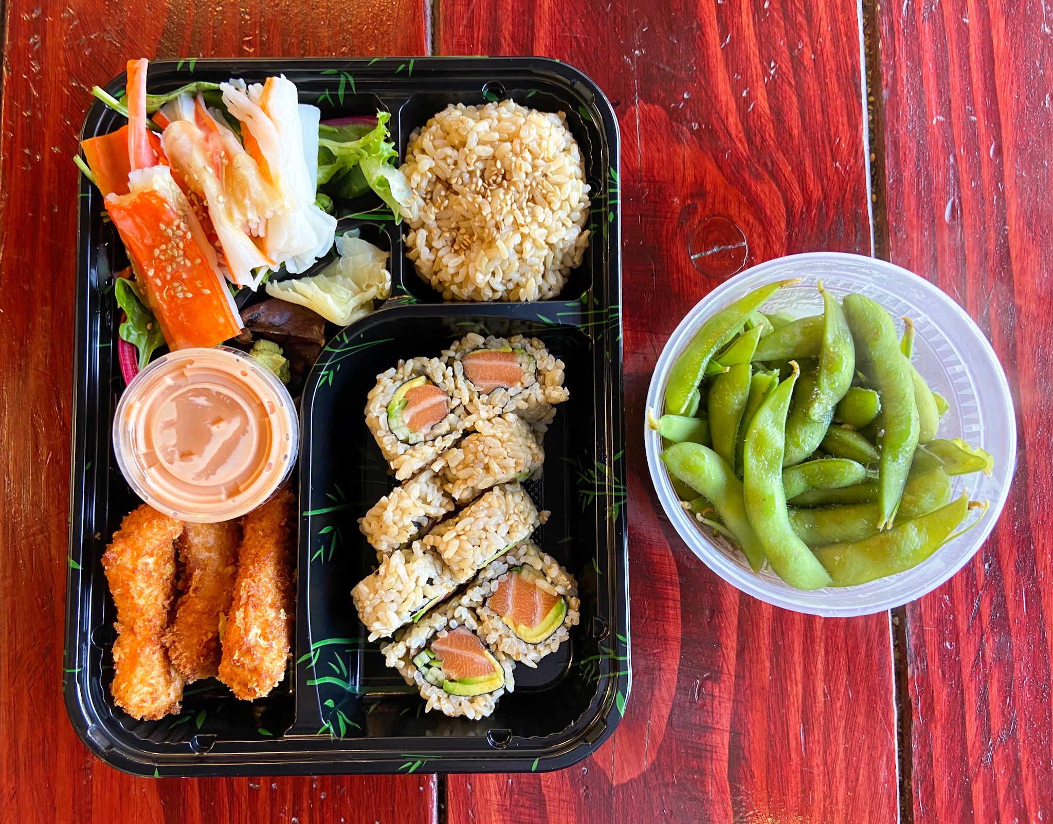 Order Regular Roll Bento Box food online from Meshuga 4 Sushi - N. La Brea Ave. store, Los Angeles on bringmethat.com