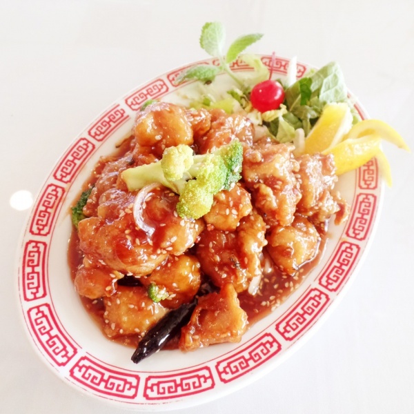 Order 57. Sesame Chicken food online from Oriental Express store, Old Forge on bringmethat.com