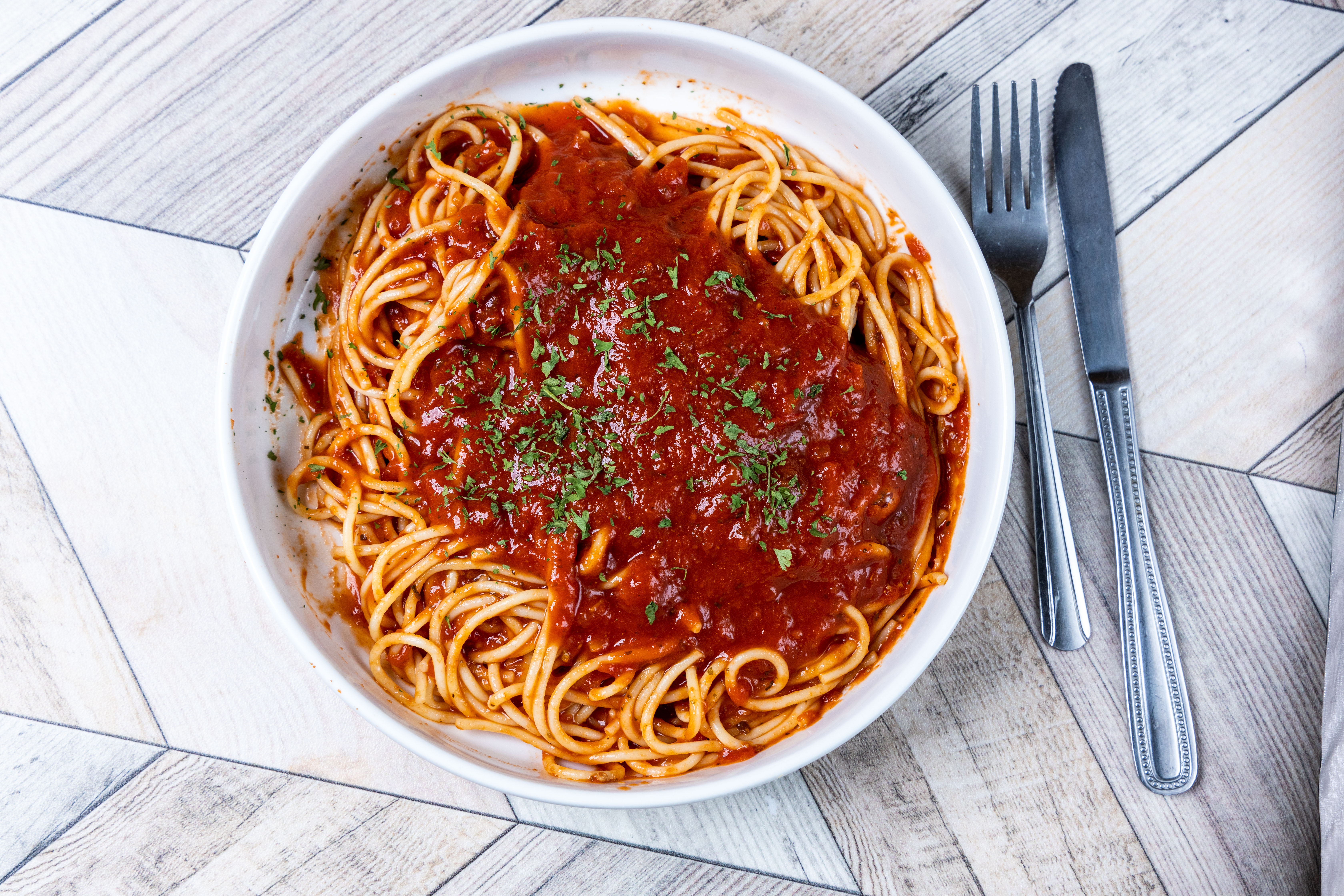 Order Homemade Sauce & Pasta food online from Top View Restaurant store, Chicago on bringmethat.com
