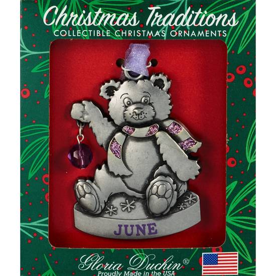 Order Gloria Duchin Christmas Traditions Ornament, Birthstone Teddy Bear, June food online from Cvs store, KENSINGTON on bringmethat.com