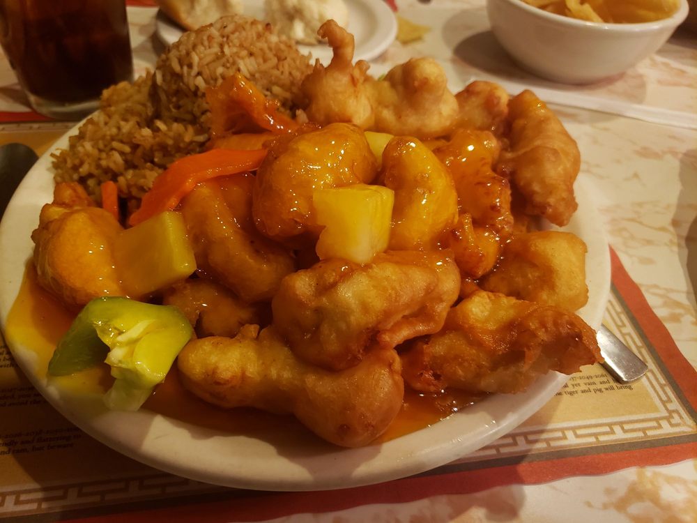 Order 46. Sweet and Sour Chicken food online from New Peking Restaurant store, North Providence on bringmethat.com
