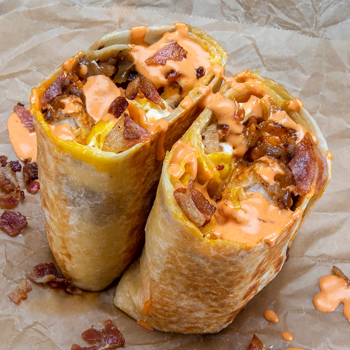 Order BACON BURRITO food online from Dog Haus store, Canoga Park on bringmethat.com