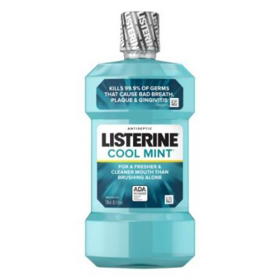 Order Listerine Cool Mint Antiseptic Mouthwash (250 ml) food online from Light Speed Market store, Marietta on bringmethat.com