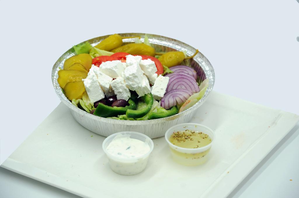 Order Greek Salad food online from Pizza Movers & Calzones store, Washington on bringmethat.com