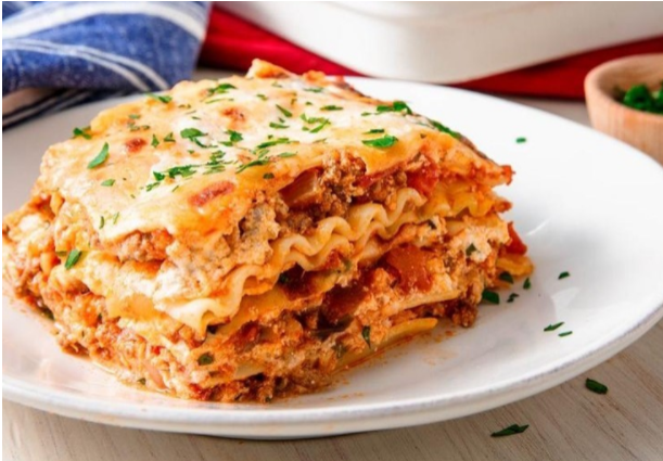 Order Homemade Meat Lasagana food online from Tony Pizza store, Mooresville on bringmethat.com