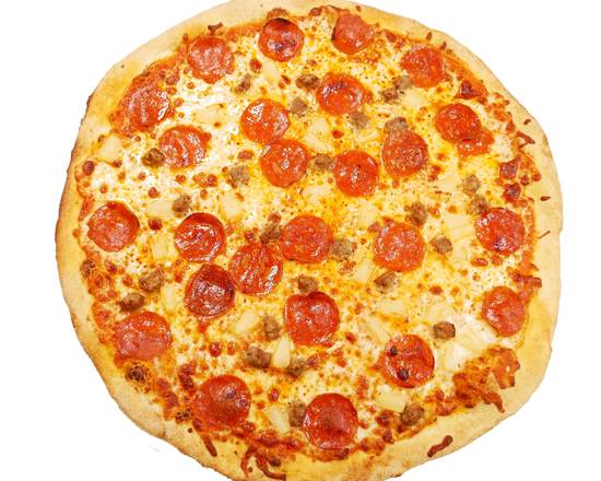 Order Deluxe Pineapple pepperoni Pizza  food online from Elliott Pizza store, Dallas on bringmethat.com