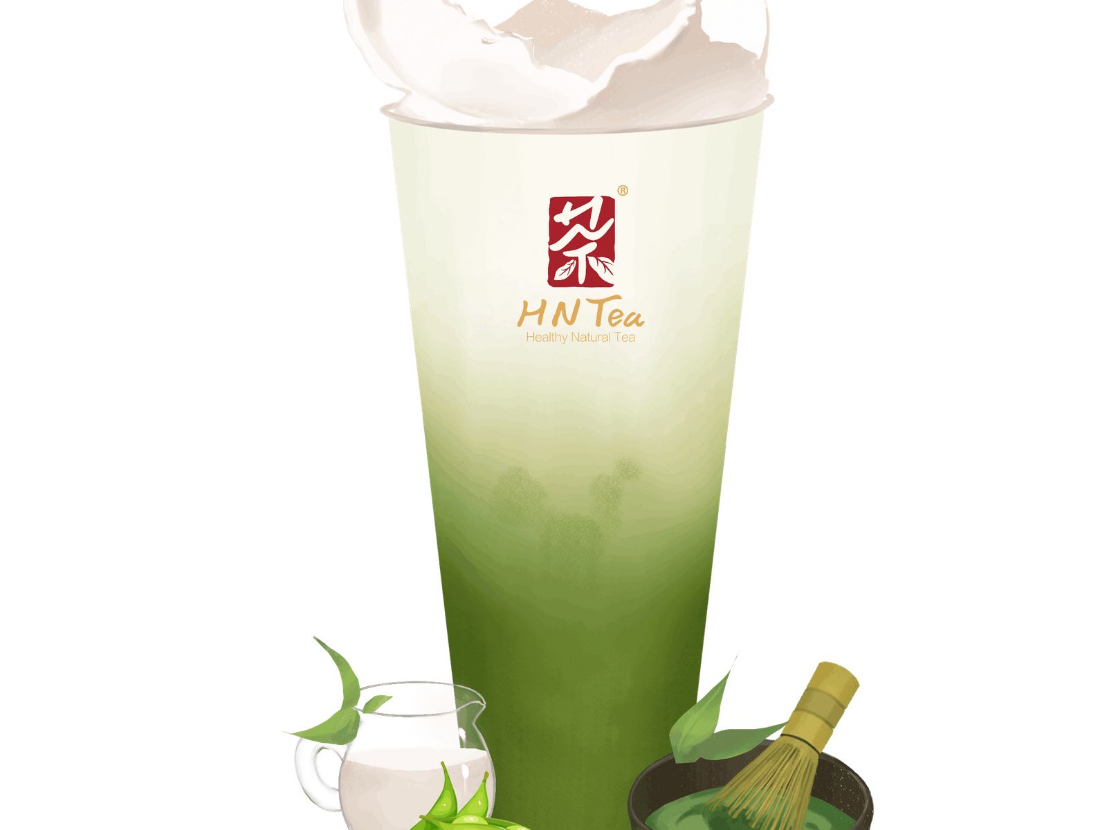 Order Premium Matcha Soy Latte food online from Hn Tea store, Tustin on bringmethat.com