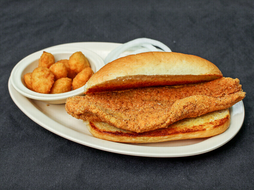 Order Catfish Filet Sandwich food online from Kb Bbq store, Marion on bringmethat.com