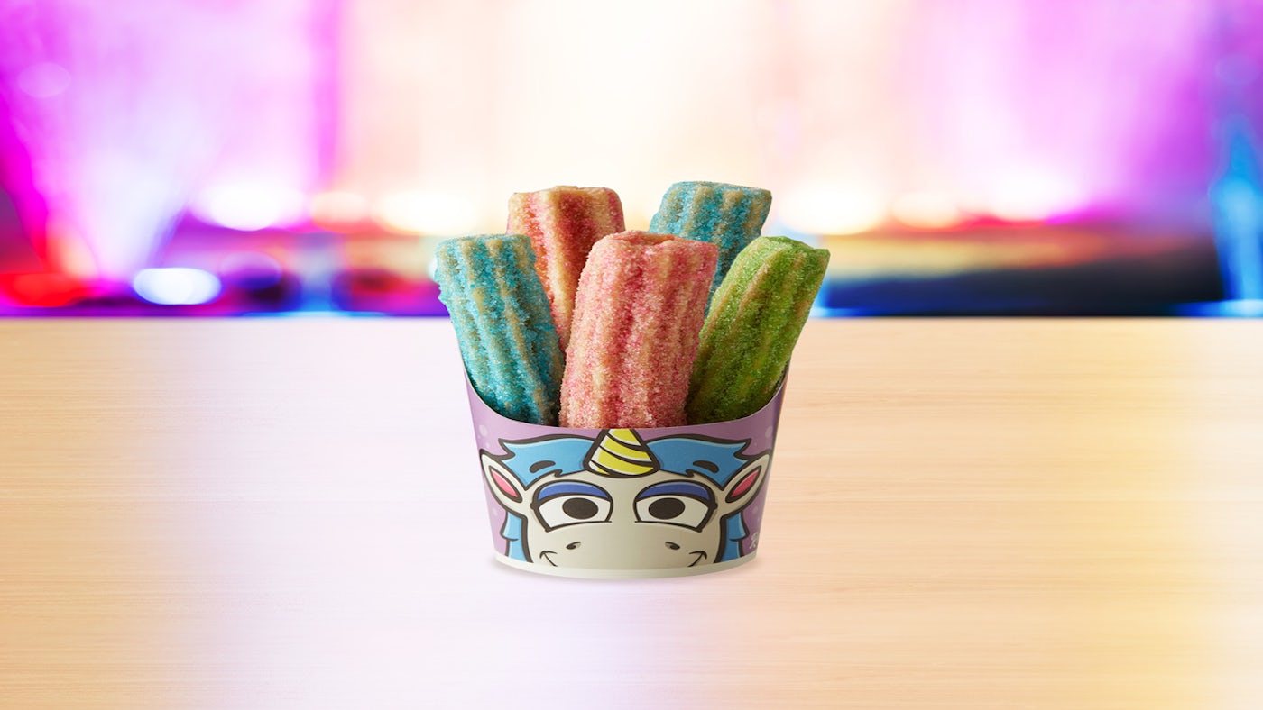 Order Unicorn Churros food online from Pasqually Pizza & Wings store, Charlotte on bringmethat.com