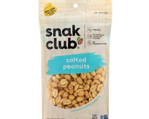 Order Snak Club Salted Peanuts 7.5 oz food online from Central Liquor Market store, Los Angeles on bringmethat.com
