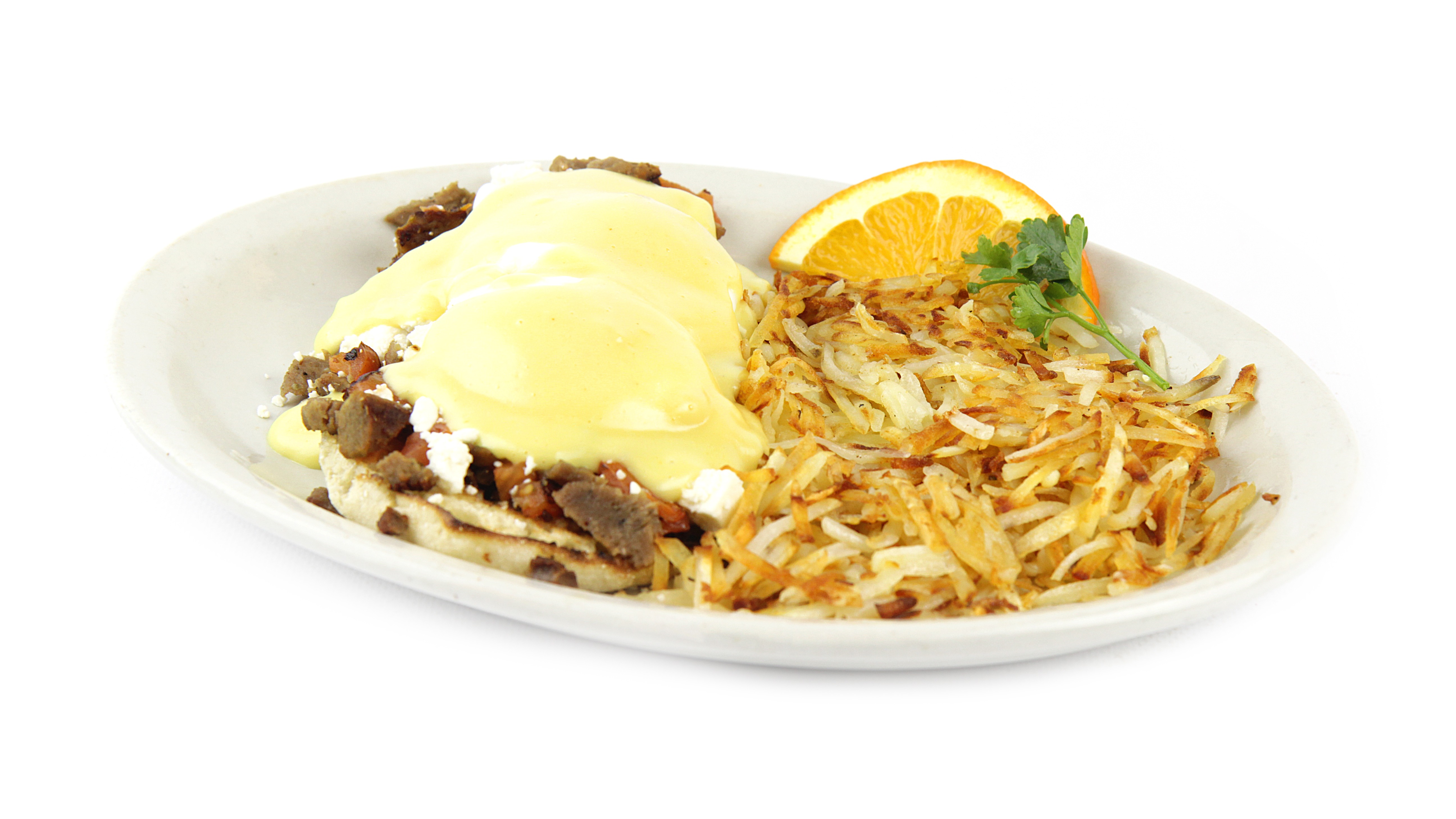 Order Mediterranean Benedict food online from Matty's Grill & Pancake House store, Shorewood on bringmethat.com