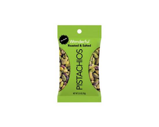 Order Wonderful Pistachios Roasted & Shelled 2.5 oz food online from Shell store, Pinole on bringmethat.com