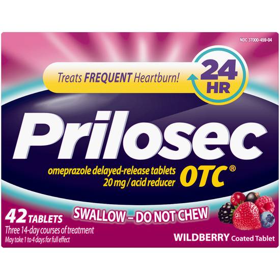 Order Prilosec OTC Acid Reducer Delayed Release Tablets Wildberry (42 ct) food online from Rite Aid store, GLOVERSVILLE on bringmethat.com