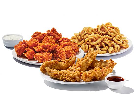 Order 22 Boneless 5 Tenders & Curly Fries food online from Hooters store, Fayetteville on bringmethat.com