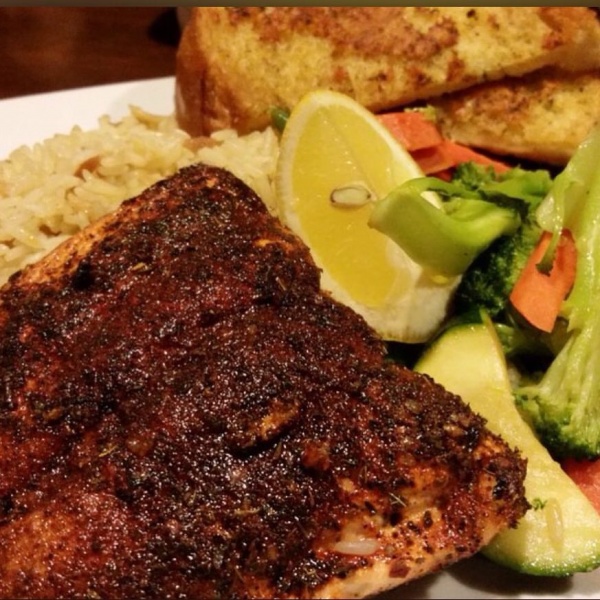 Order Blackened Atlantic Salmon food online from Black Horse Tavern and Grill store, Norco on bringmethat.com