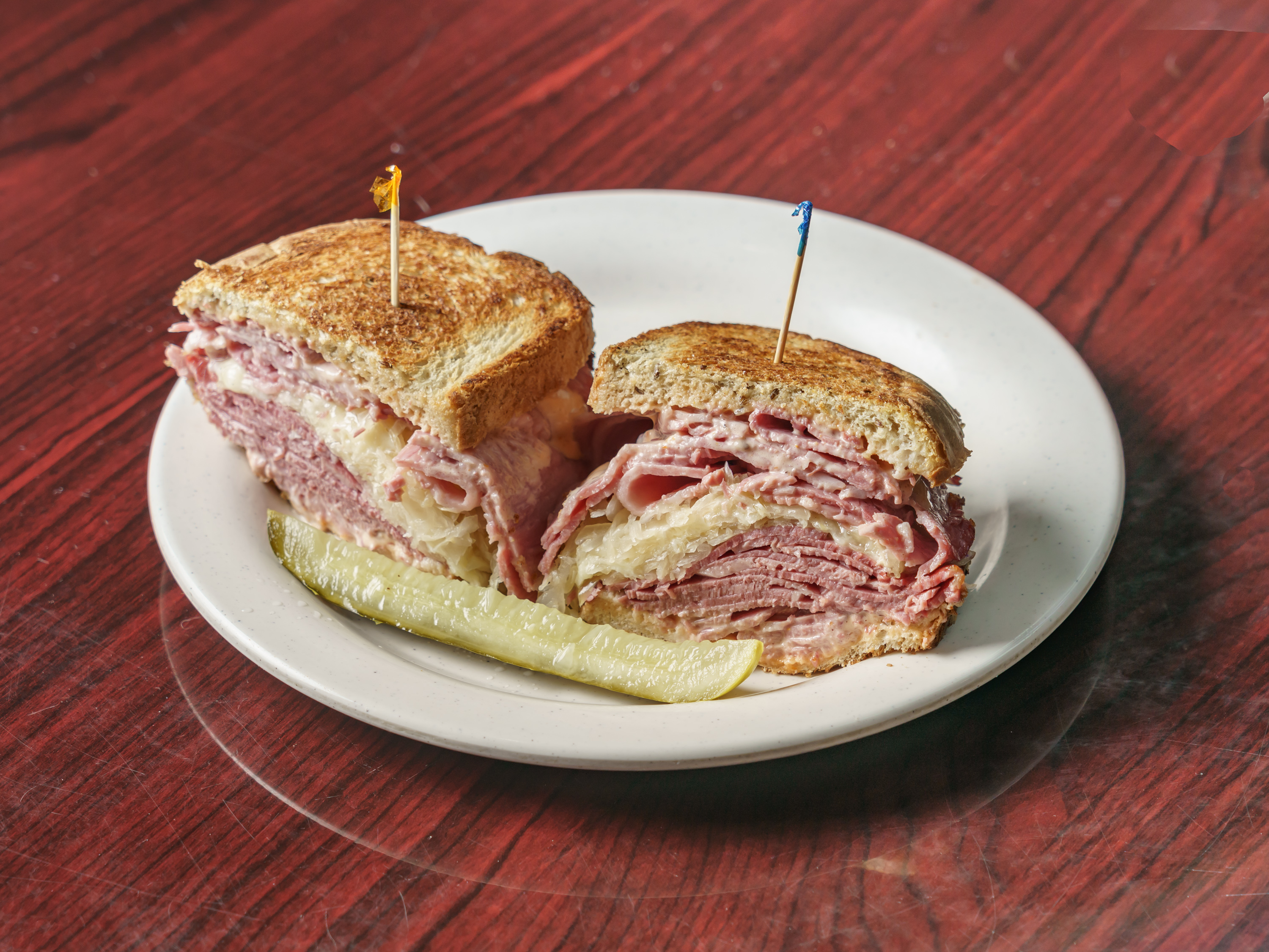 Order Reuben Sandwich food online from Jimmy Da Greek Deli store, Yorktown on bringmethat.com