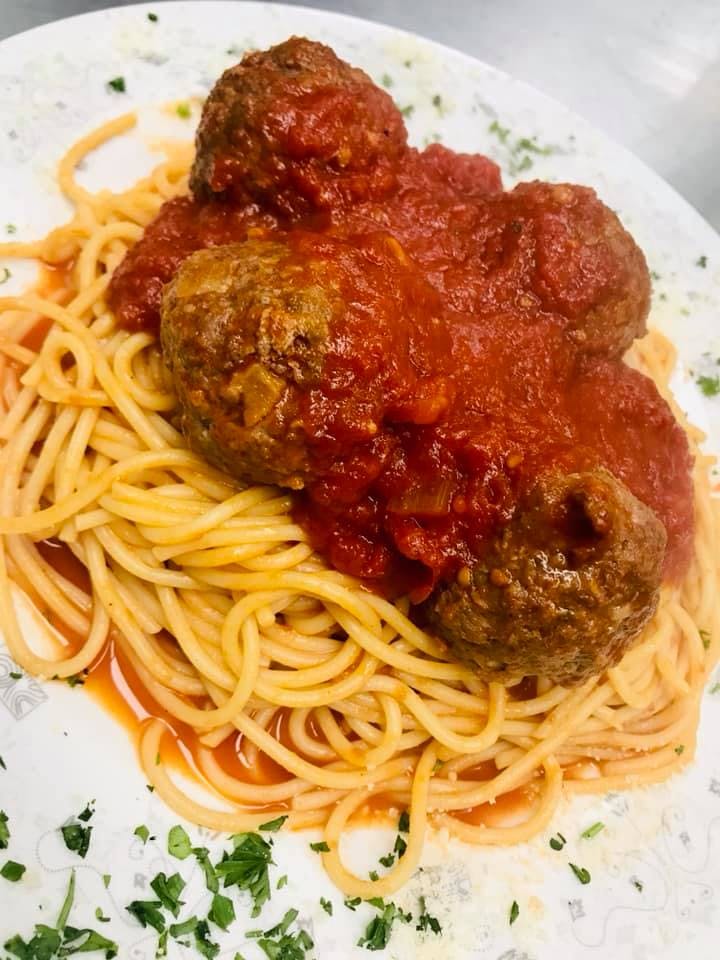 Order Spaghetti & Meatballs - Regular food online from Bojono's Pizza store, Chicago on bringmethat.com