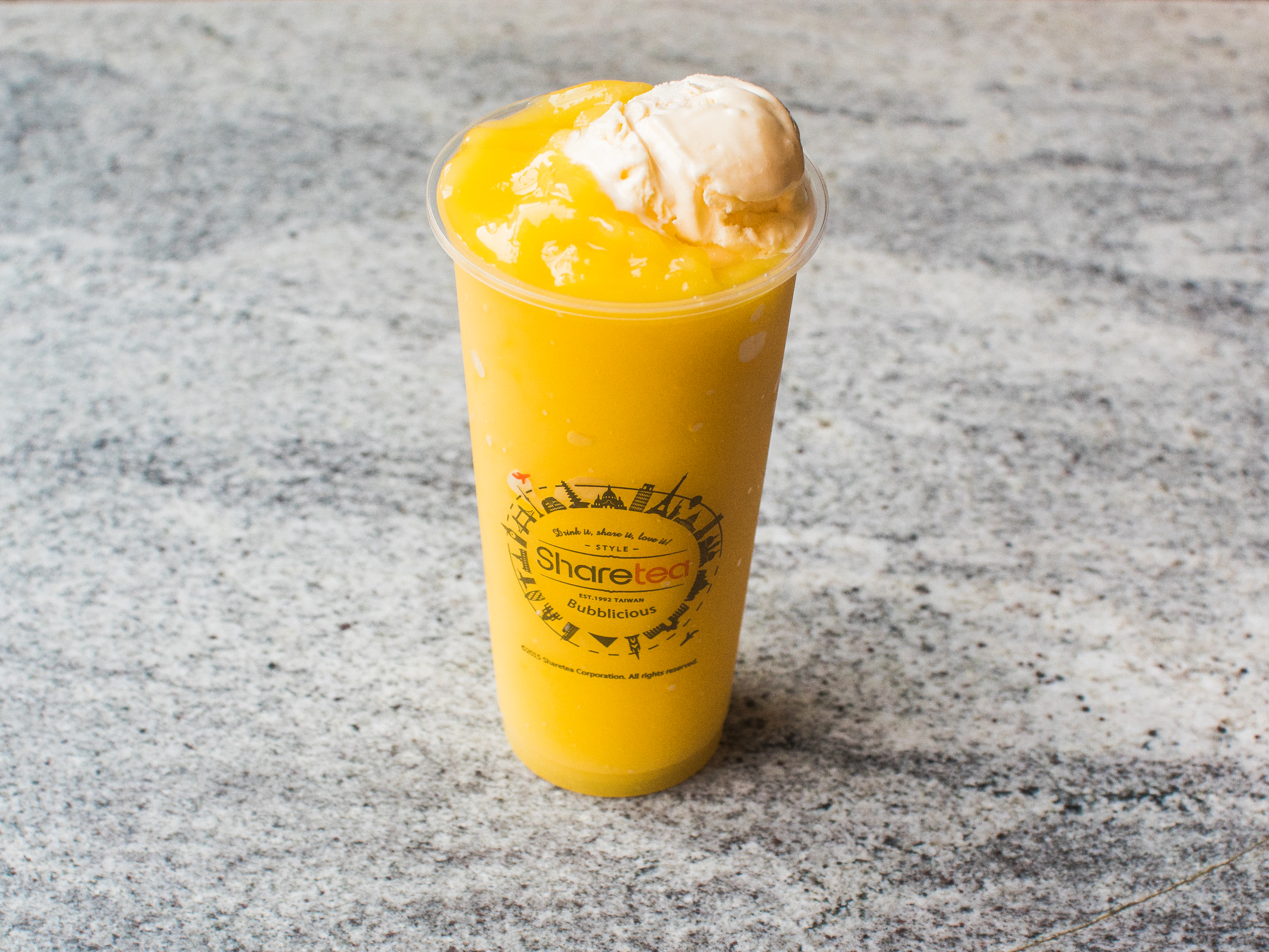 Order Mango Ice Blended with Ice Cream food online from Sharetea store, Charlotte on bringmethat.com