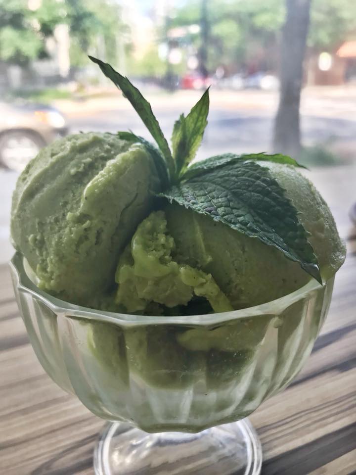 Order Green Tea Soy Ice Cream food online from Alice & Friends' Vegan Kitchen store, Chicago on bringmethat.com