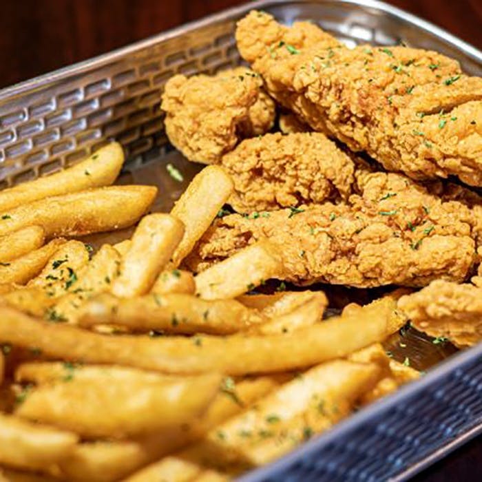 Order Chicken Fingers with Fries - 5 Pieces food online from Brothers Pizza store, Las Vegas on bringmethat.com