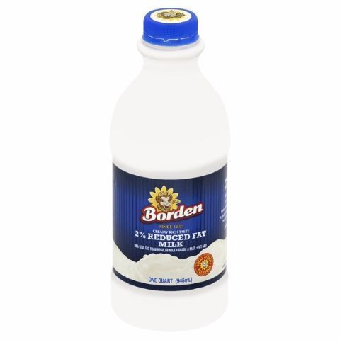 Order Borden 2% Reduced Fat Milk 1 Quart food online from 7-Eleven store, Bryan on bringmethat.com