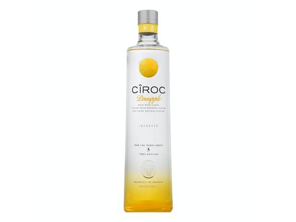 Order CIROC Pineapple Vodka - 750ml Bottle food online from Josh Wines & Liquors Inc store, New York on bringmethat.com