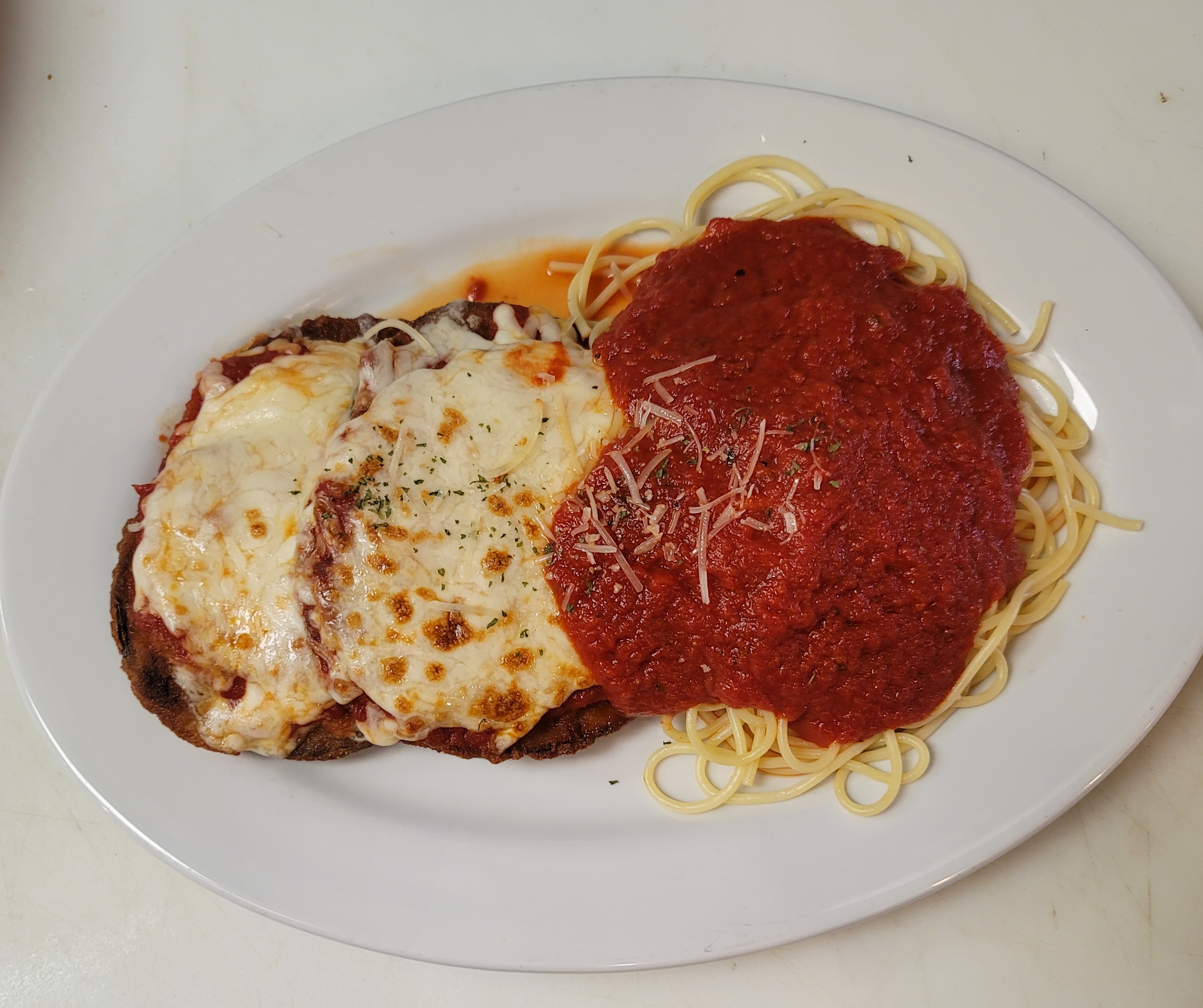 Order Eggplant Parmesan food online from Margherita Pizzeria store, Reading on bringmethat.com