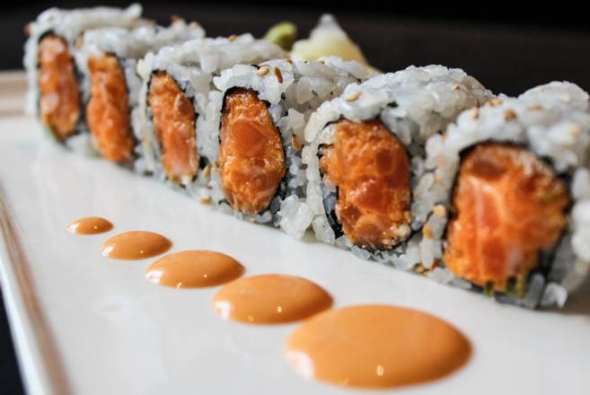 Order Spicy Salmon Roll food online from Wu's Garden store, Upper Leacock on bringmethat.com