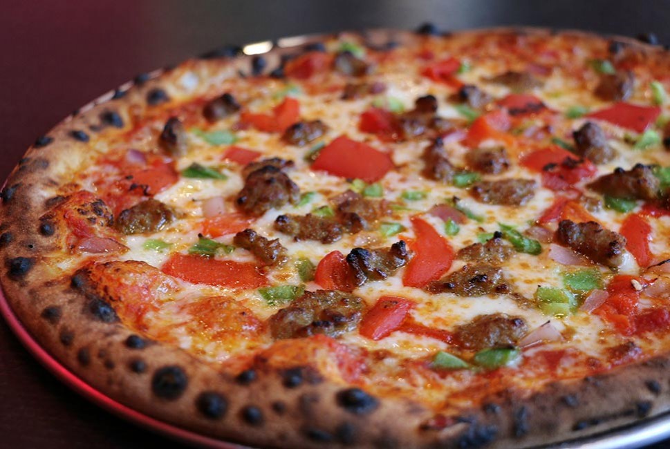 Order 10" Sausage and Peppers Pizza food online from 1000 Degrees Pizzeria store, Midvale on bringmethat.com