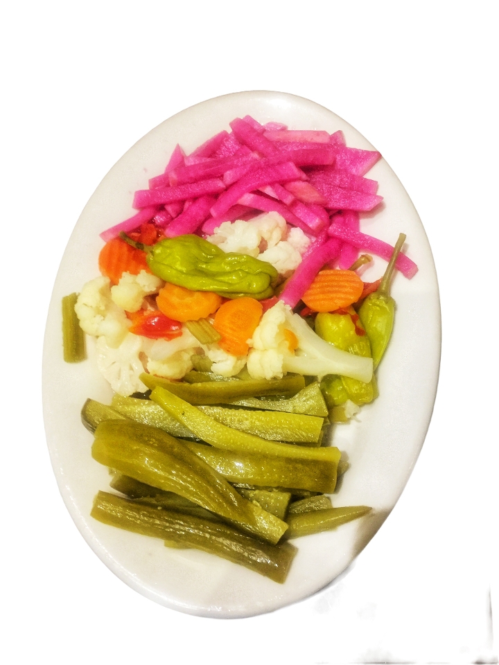 Order MIXED PICKLES SIDE food online from Taboon Mediterranean store, Long Beach on bringmethat.com