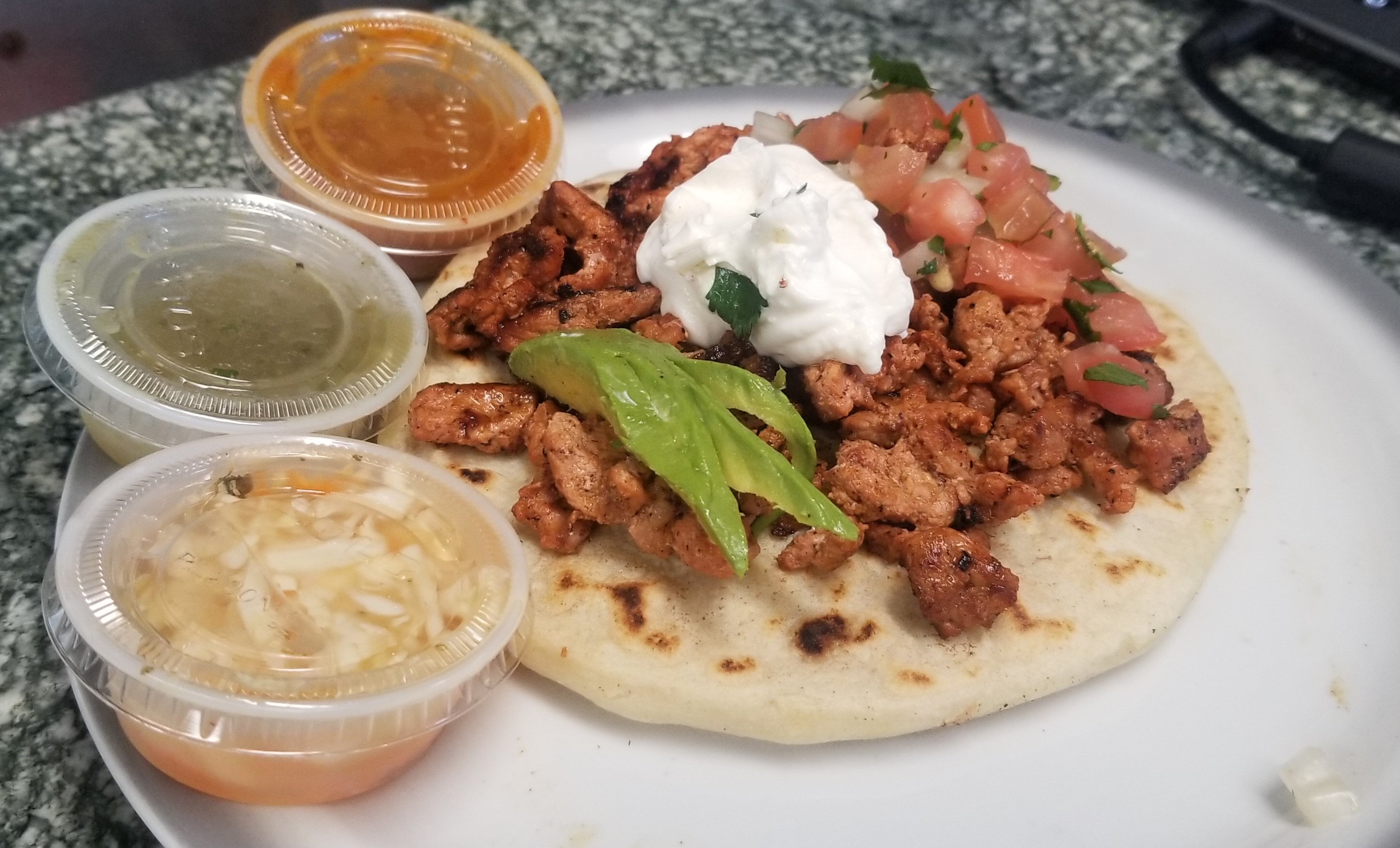 Order Protein Bean and Cheese Pupusa food online from El Taco Chico store, Oak Park on bringmethat.com