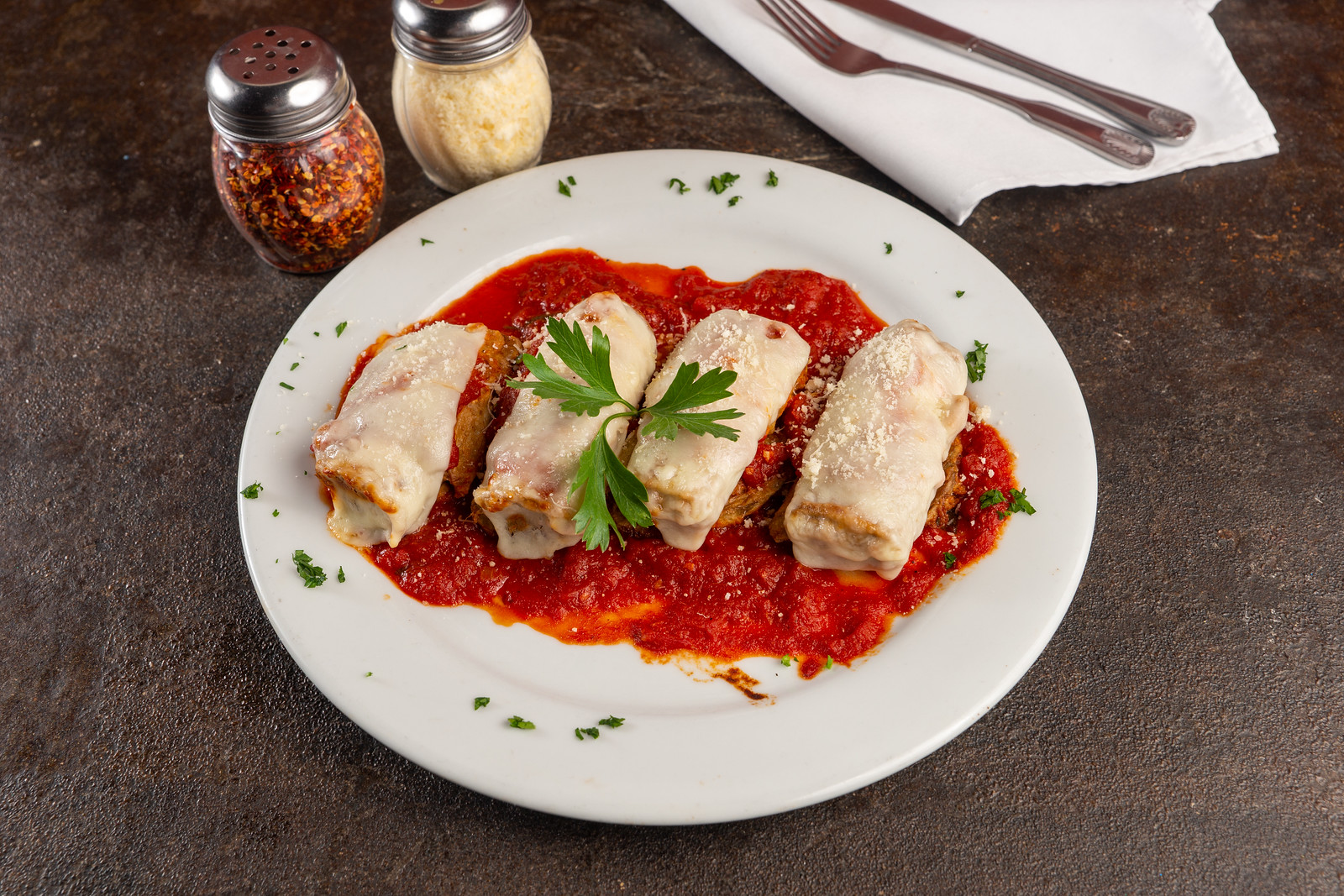 Order Eggplant Rolls food online from Buono Authentic Pizzeria store, Long Beach on bringmethat.com