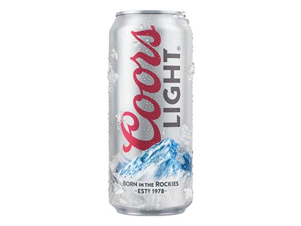 Order Coors Light American Lager Beer - 16oz Can food online from Booze & Brews Liquor store, Burbank on bringmethat.com