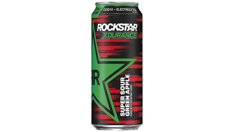 Order Rockstar Xdurance Super Sour Green Apple food online from Red Roof Market store, Lafollette on bringmethat.com