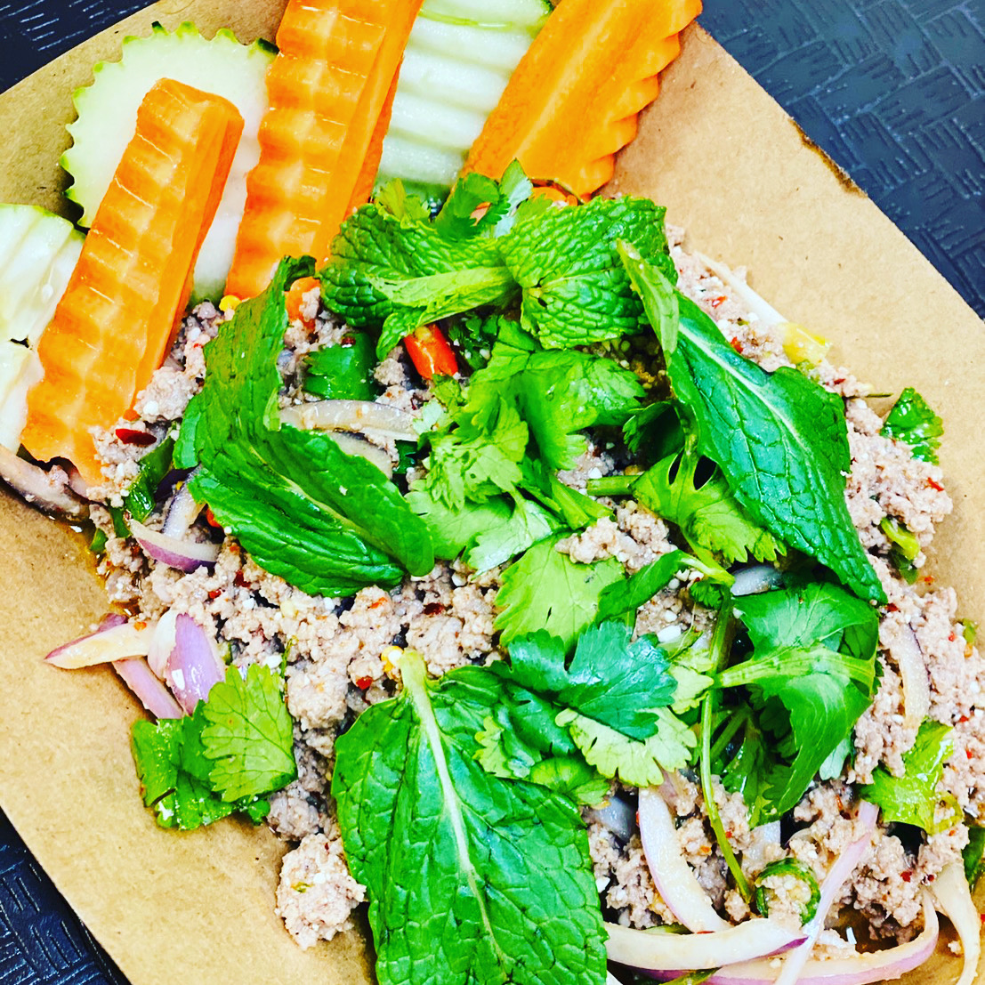 Order 6. Larb Salad food online from Ano-Thai Kitchen store, Temecula on bringmethat.com