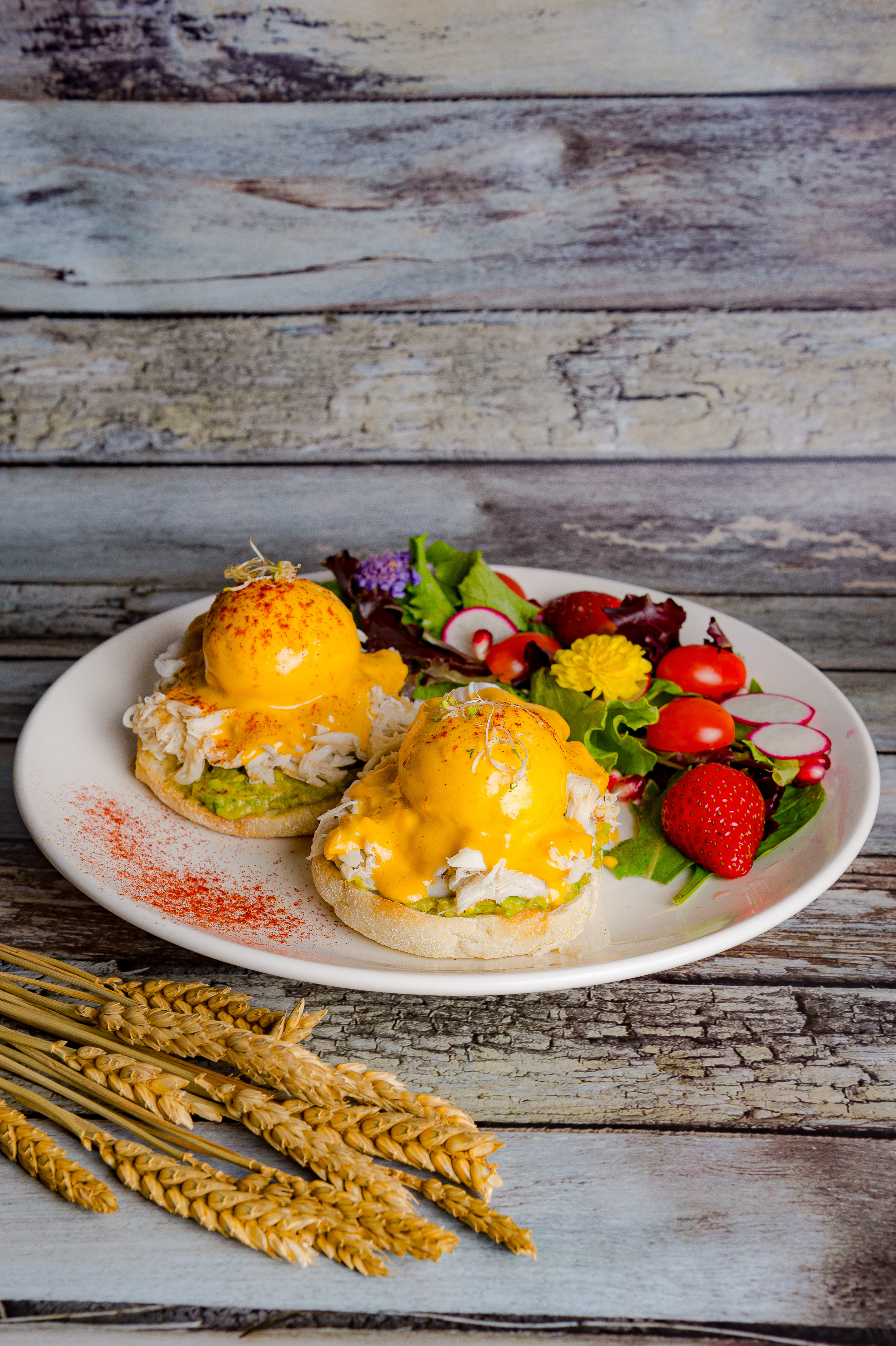 Order Crab Benedict food online from Jamie's Place store, San Francisco on bringmethat.com