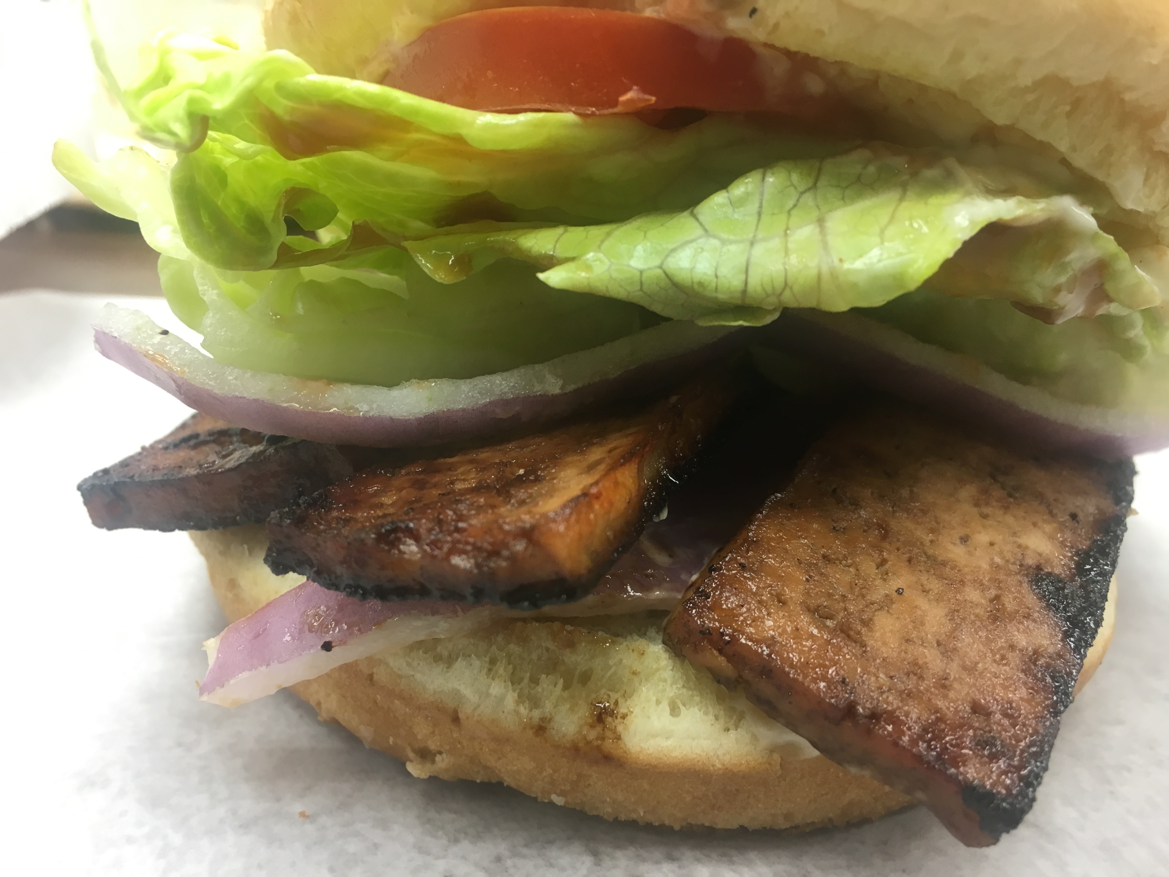 Order The Grilled Tofu Burger food online from Unique Soul Catering store, Oakland on bringmethat.com